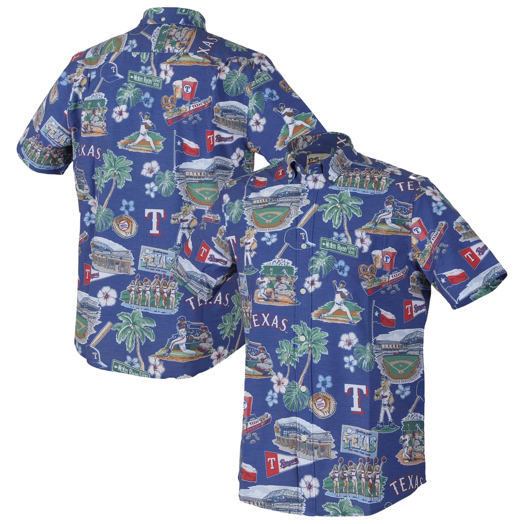  Texas Rangers Reyn Spooner Scenic Tri-Blend Performance Button-Up Top - Royal